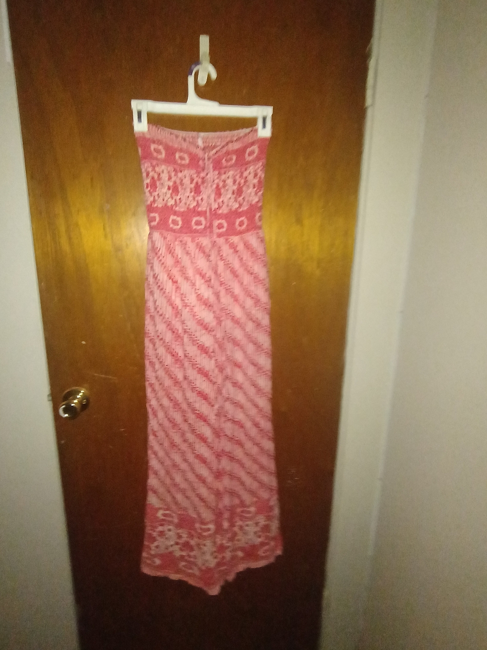 Women's Pink Patterned Maxi Skirt